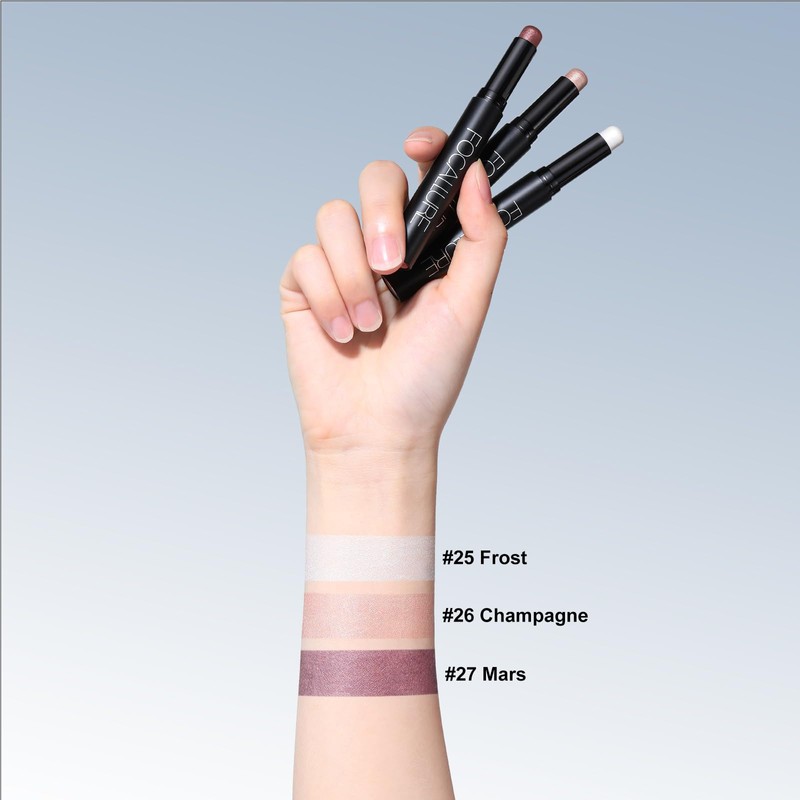 FOCALLURE 3 Pcs 2 in 1 Eyeshadow and Eyeliner Pen,
