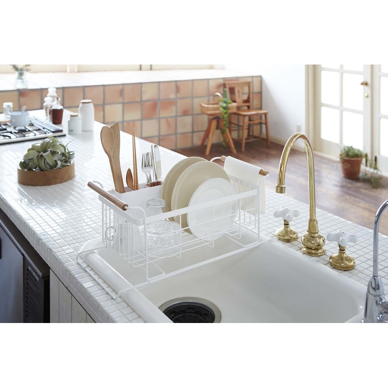 YAMAZAKI home 3108 Sink Dish Drainer Rack-Expandable Kitchen Drying Organizer