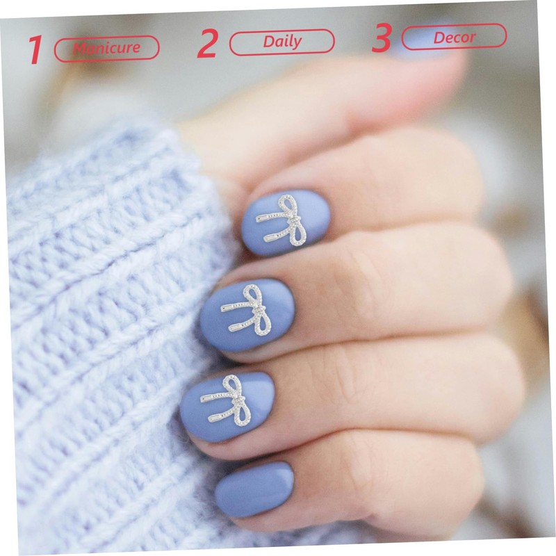 Vaguelly 30pcs Butterfly Nail Charms Alloy Nail Art Accessories for