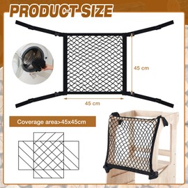 Silipull Toddlers Tower Safety Net Safety Guard for Toddlers Tower Safety Net for Kitchen Toddlers Tower Learning Tower Kitchen Step Tool, Black