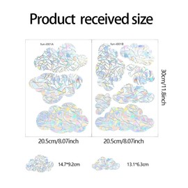 Lazer Dazzling Clouds Stickers Vinyl Cloud Wall Decals DIY Cloud Wall Stickers Removable Clouds for Room Ceiling Nursery Wall Decal Assorted Shapes and Sizes for Nursery Kids Room 16.1x11.8 Inch