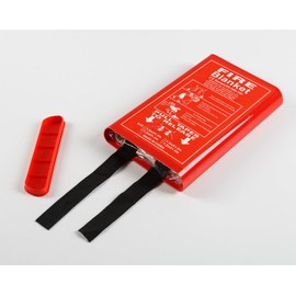 Nationwide Fire Specialists Hard Case Fire Blanket - Fire Retardent Emergency Safety Blanket - Ideal For Home, Kitchen, Fireplace, Caravan, Garage, Office, Warehouse, Grill - (1.2 m x 1.2 m)