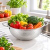 Stainless Steel Colander for Washing Vegetables & Draining Pasta –