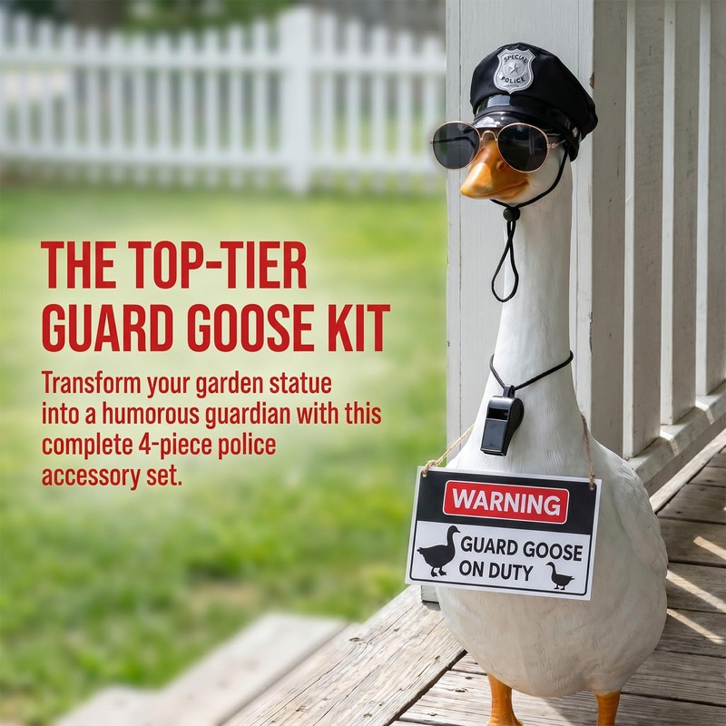 4 Pcs Guard Porch Goose Outfits for 17/23 Inch Lawn