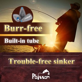 Poisson Tube Bullet Sinker Fishing Weights Worms Texas Rig (30g 15pcs) ..