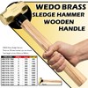 WEDO Brass Sledge Hammer with Wooden Handle, 2lb, 320mm, 12.5"
