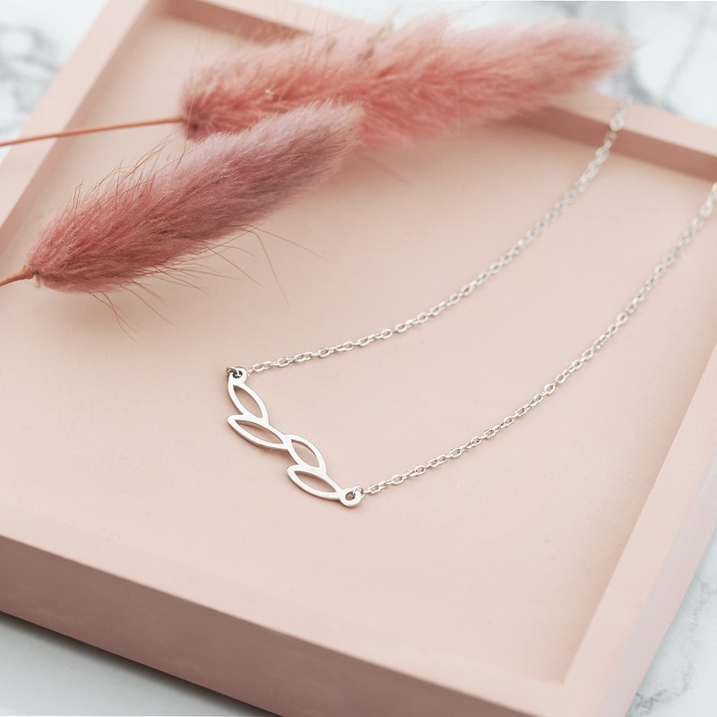 Sofia Milani - Women's Necklace 925 Silver - Leaf Pendant,