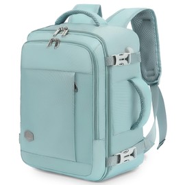 VANKEV Ryanair Cabin Bag 40x20x25 Underseat 20L Travel Bag Hand Luggage Backpack Carry-ons Bag Cabin Size Suitcases for Airplanes Flight Bag Travel Ruscksack Fit 14 Inch Laptop Light Blue