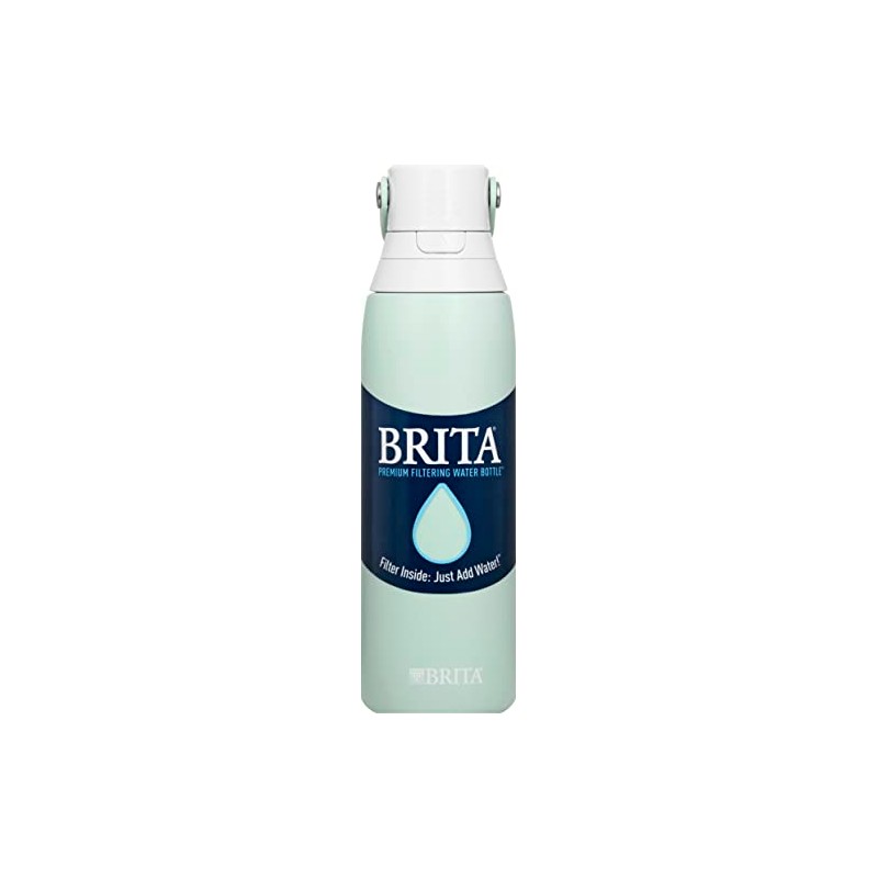 BRITA Stainless Glacier Premium Filtering Bottle, 1 EA