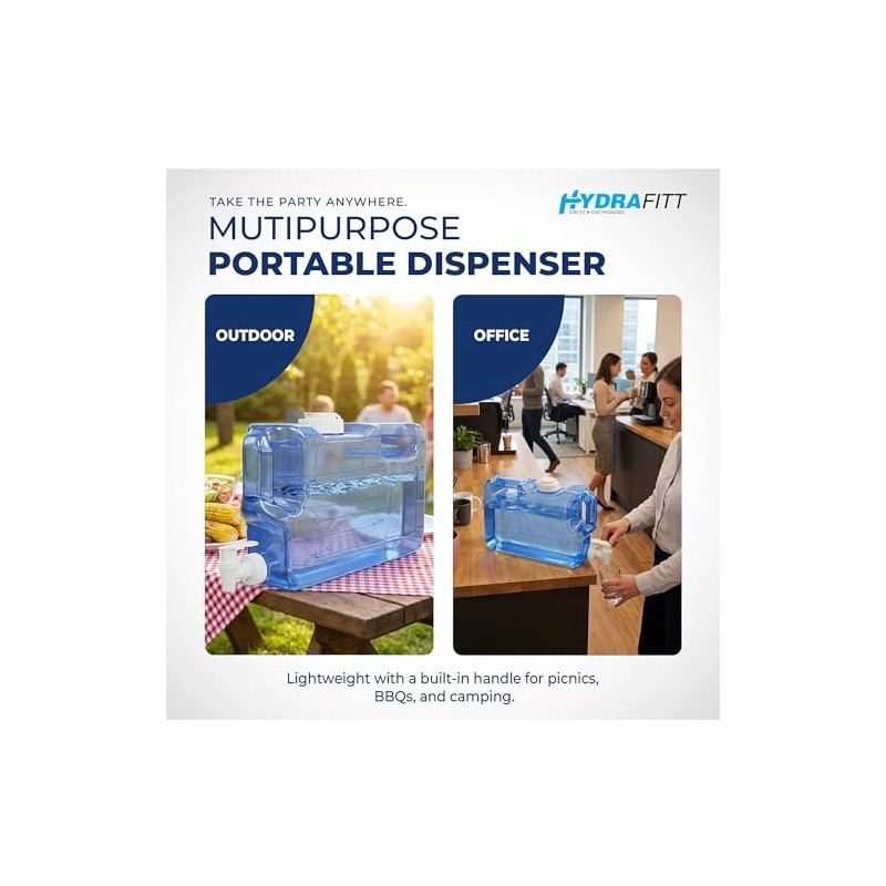 Refrigerator Water Dispenser 1.1 Gallon – Leak-Proof Slim Fridge Water