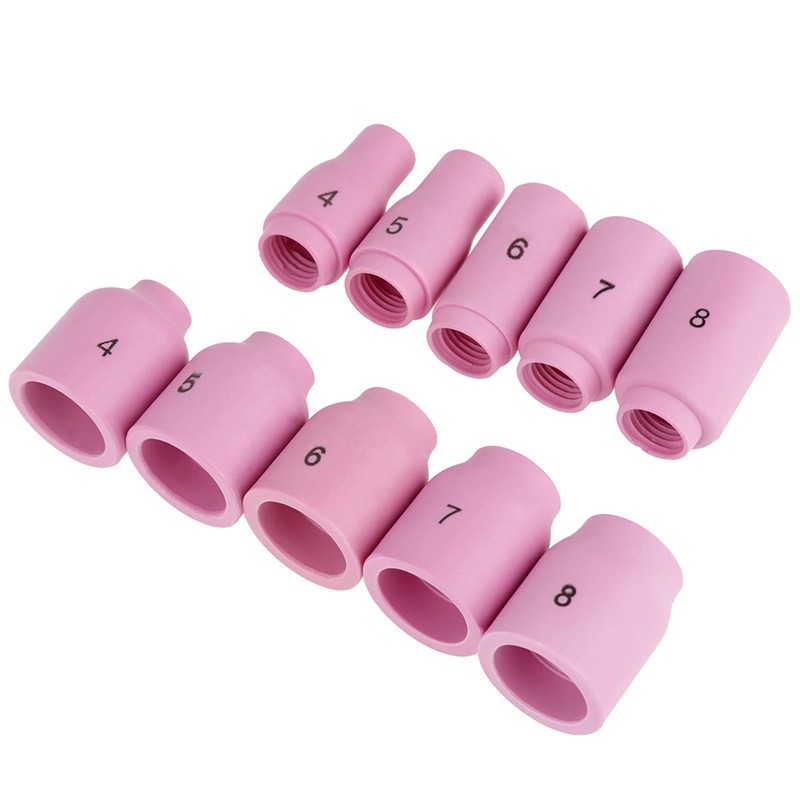 49pcs/set Gas Lens Alumina Nozzles Cups Collets Accessory Kit for