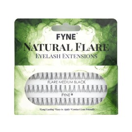 Natural Lashes by FYNE – 60 Medium Cluster Lashes per pack | Easy to apply Individual Eyelash Extensions | Effortlessly create a Natural Eyelash look with these Lash Extensions |