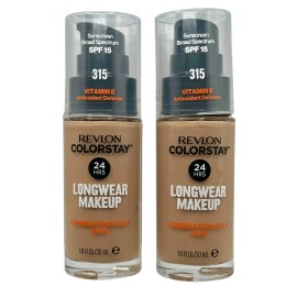 Revlon 2X Revlon Colorstay 24HRS Longwear Makeup Combination Oily Skin 315 Butterscotch