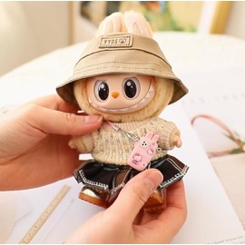 LYSSIID 5 Piezas Ropa para muñecas, Muñecas Ropas y Accesorios de Exciting Macaron Peluches, Moda Conjunto para muñecas Have a Seat y Stand up Series (Sin Muñecos) (Marrón)