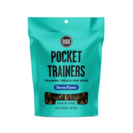 BIXBI Pocket Trainers, Bacon (6 oz, 1 Pouch) - Small Training Treats for Dogs - Low Calorie and Grain Free Dog Treats, Flavorful Pocket Size Healthy and All Natural Dog Treats