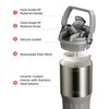 TKK 24 oz Ceramic Coated Tumbler with Straw Lid, 18/10