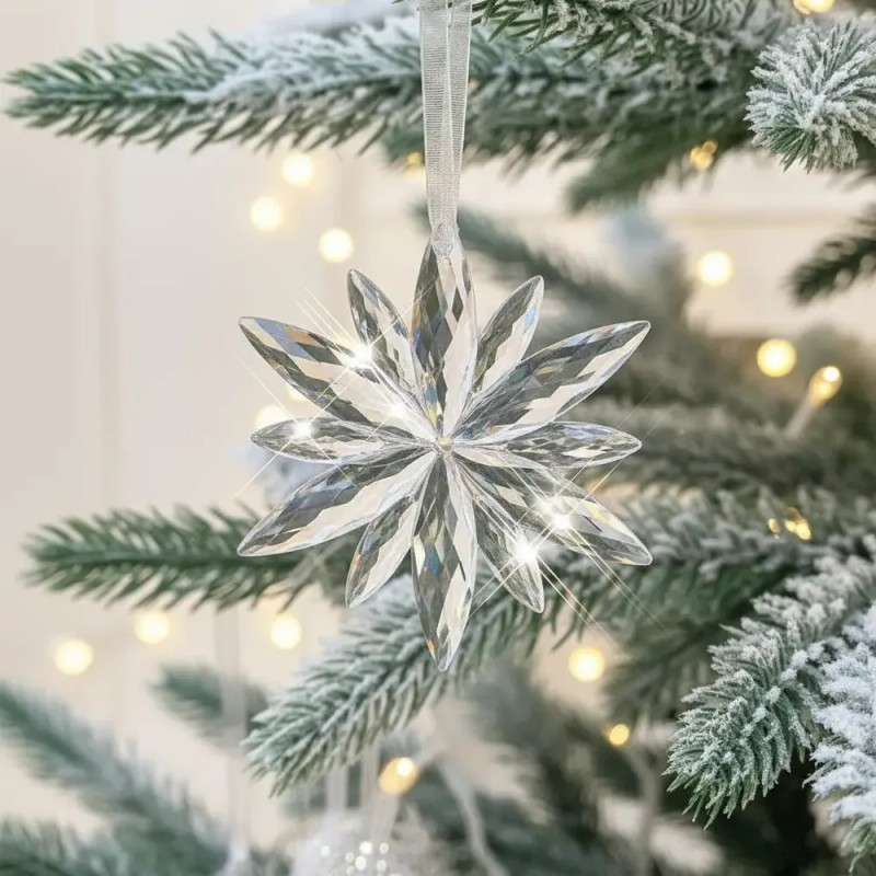 12 Pzas Adornos Cristal Para Árbol De Navidad