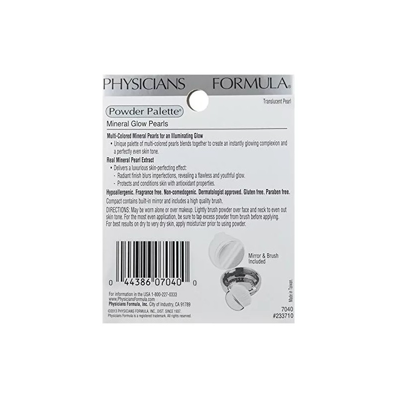 - Physicians Fórmula En Polvo Paleta Minerales Glow Perlas, Tr