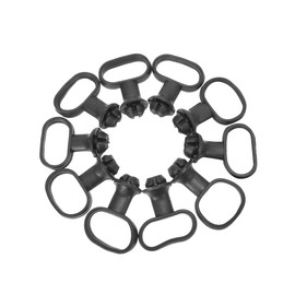 HEROFFIX 10pcs Black Rubber Front Mudguard Speedometer Cable Guide Holder Universal Replacement for Motorcycle Replace Parts