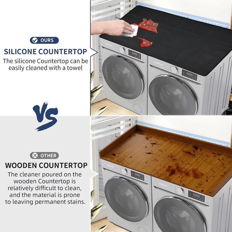Dionikos 54" x 27.5" Silicone Washer Dryer Countertop Mat with