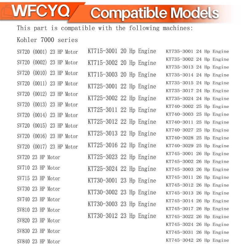 WFCYQ Valve Cover Gaskets Fit Kohler 7000 Series with Stamped