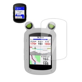 Case for Garmin Edge 840 GPS Cycling Computer,Soft Protective,BOVUGAC Silicone Case Cover with TPU Screen Protector for Garmin Edge 840 GPS Cycling Computer-White