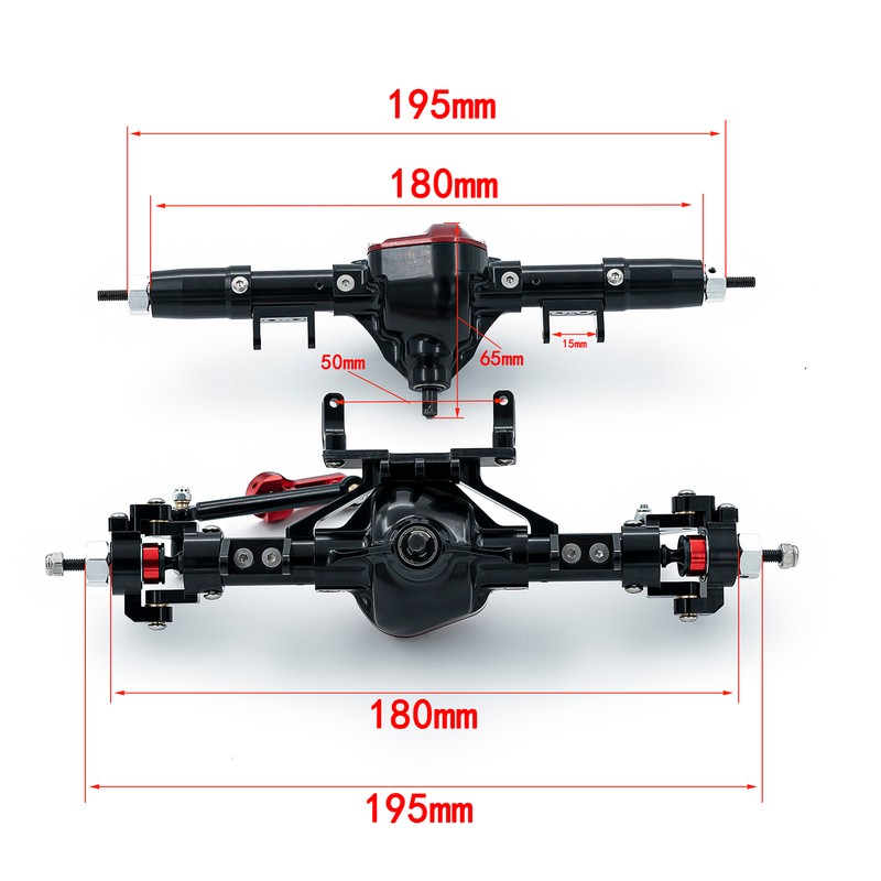 RC Car Front Axle Rear Axle Aluminum Alloy RC Axles