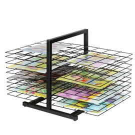 Lzttyee Art Drying Rack for Classroom Paint Drying Rack Art 20 Shelves Metal Desktop Artwork Storage Display for Classroom Painting Crafts （20-Shelves）