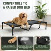 Privacy Outdoor Dog House & Elevated Bed 2-in-1, UPF50+ Sun