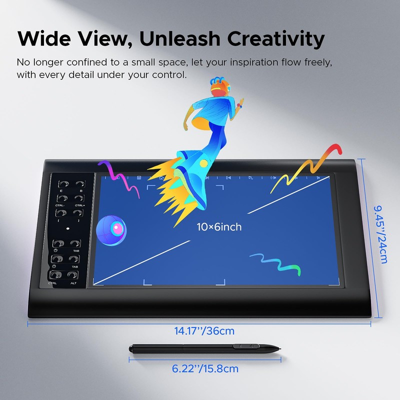 Graphic Drawing Tablet, Digital Sketch,Design for PC and Computer/Pad-12 Hot