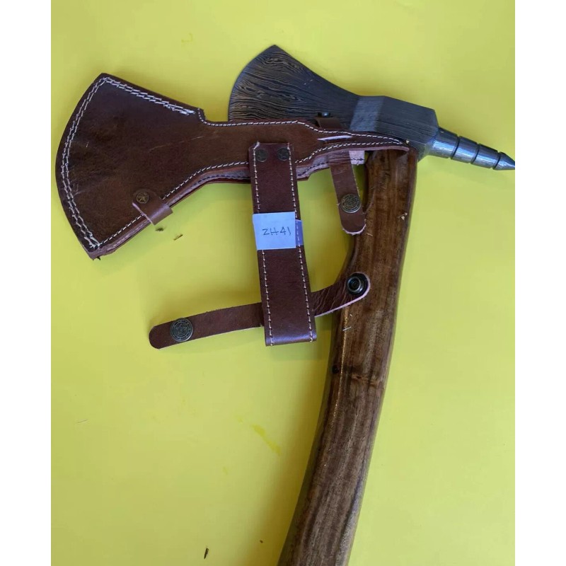 ZH Special Damascus Steel Handmade Hand Forged Axe ZH41 Roofing/tomaha