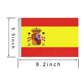 WXTWK Spain Flags Spanish Small Mini Pennant String Banner Flag Festival Decorations(50 Feet 38 Flags )