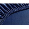 Visaggio Microfibre Fitted Sheet 90-100 x 200 cm Dark Blue