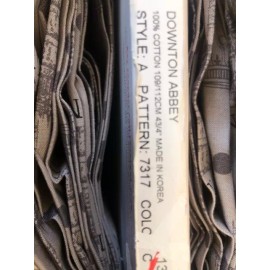 Andover Downton Abbey 100% Cotton Fabric Large Print Gray Andover 7317 8.5 yards avail