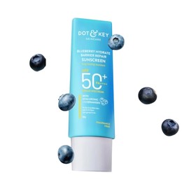 Dot & Key Blueberry Hydrate Barrier Repair Sunscreen, SPF 50+ PA++++, Water-Cream Texture, Fragrance-Free, 7 UV Filters (50g)