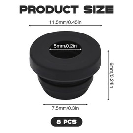 Pack of 8 pot carrier rubbers, rubber grommets, motorhome hob accessories, rust rubber feet, rubber feet, replacement parts, pot carrier rubbers, gas stove for pot supports with 5 mm rods from Dometic
