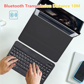 JANENFNA Fire HD 8 2022 Tablet Case with Keyboard, Detachable Wireless Bluetooth Keyboard Case for Kindle Fire HD 8 & 8 Plus Tablet (12/10th Gen, 2022/2020 Release), Small Horse