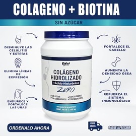 Pack Mega Colágeno Hidrolizado en Polvo 1 kg | Sin Sabor | Fórmula Premium con Vitaminas A, D, E, Biotina, Ácido Hialurónico y Omegas 3‑6‑9 | Salud Articular, Piel, Cabello y Uñas
