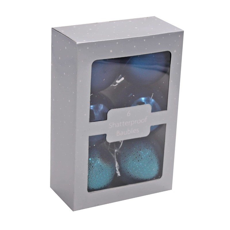 Tallon International 6 Pack Shatterproof Baubles 60mm - Christmas Tree