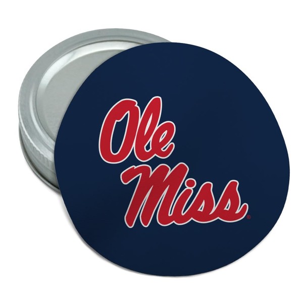 Graphics & More University of Mississippi Primary Logo Round Rubber
