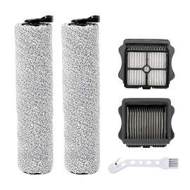 iFloor 3 Filter and Roller Brush Replacement for Tineco iFloor 3 and Floor One S3 Cordless Wet Dry Vacuum Cleaner, 2 Brush Rollers and 2 Filters