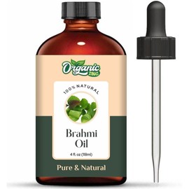 ORGANIC ZING Organic Zing Brahmi (Bacopa monnieri) Oil | Pure & Natural Essential Oil for Hair Care, Massage, Aroma & Diffuser - 118ml/3.99fl oz
