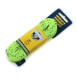 Howies Hockey Skate Laces - 1 Pack - Colored Wax (Choose Your Color) for Youth, Junior and Senior Skates. Premium Quality Used by Athletes of All Ages; Minor, Pro. Crafts (Lime/Neon, 72.0")