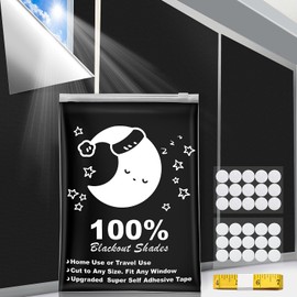 Cortinas opacas (158 x 57 pulgadas, 100 opacas, portátiles, para bebé, recámara, habitación o viaje)