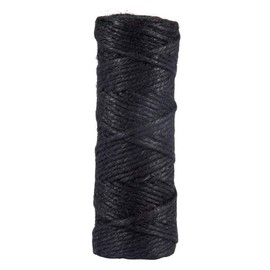 Rayher 4200101 Jute Twine 3Ply, Jute String for Craft, Floristry and Decorations, Diameter 3.5 mm, Length 50 m, black