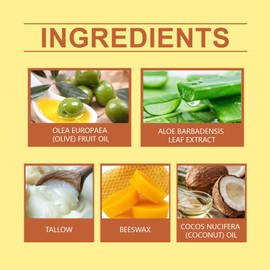 Beef Tallow and Honey Balm for Skin,Premium Tallow Honey Skin Balm Natural Moisturizer for Face & Body, 2oz Tallow Balm for Skin Hydration