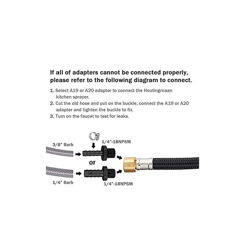 Houtingmaan Kitchen Sink Sprayer Replacement, Side Sprayer, Kitchen Sink Faucet