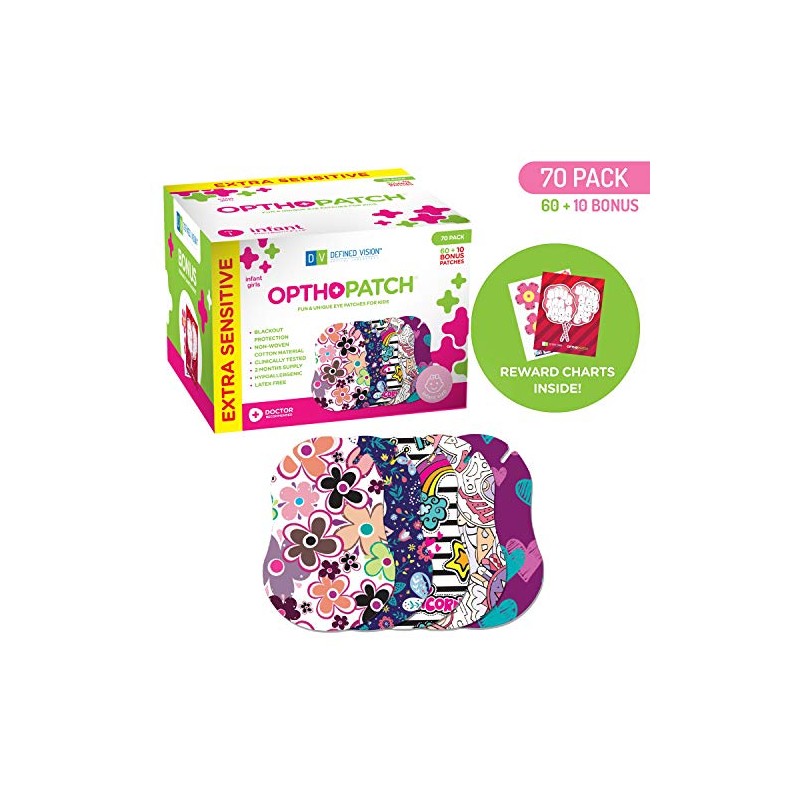 Opthopatch Parches para Ojos para bebés - Diseño bonito para