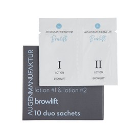 Augenmanufaktur Browlift Duo Sachets Pack of 10 - Eyebrow Lifting Lotions #1 and #2, Eyebrow Shaping and Voluminous Durable 3D Eyebrow Effect