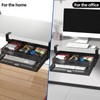 SRJZMLY Under Desk Drawer Organizer No Drill Metal Under Desk